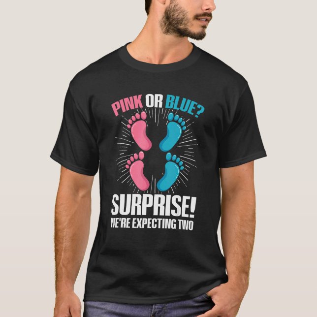 Twin Gender Reveal Quote for a Gender Reveal Twin  T-Shirt (Vorderseite)