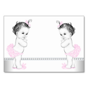 Twin Girl Baby Shower Tischnummer