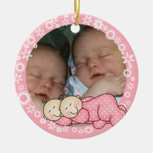 Twin Girls 1er ornement de Noël