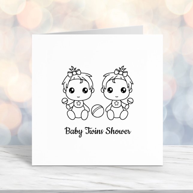 Twin Girls Baby Dusche Permastempel (Von Creator hochgeladen)