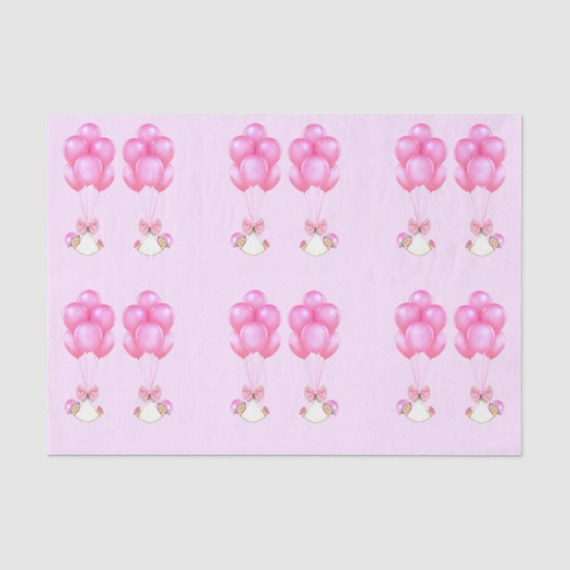 Twin Girls Baby Geschenk Seidenpapier (Vorderseite)