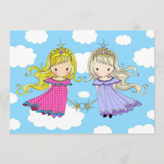 Twin Girls Geburtstagsparty lädt ein Einladung