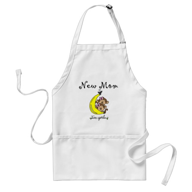Twin Girls Junge Mutter T - Shirt und Geschenke Schürze (Vorne)