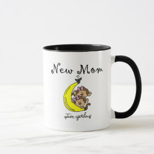 Twin Girls Junge Mutter T - Shirt und Geschenke Tasse