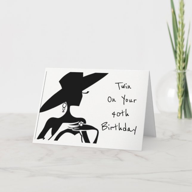 TWIN-HAPPY *40e ANNIVERSAIRE** Carte d'anniversair (Devant)