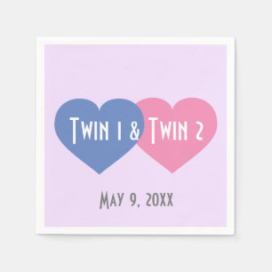 Twin Hearts Napkins Serviette