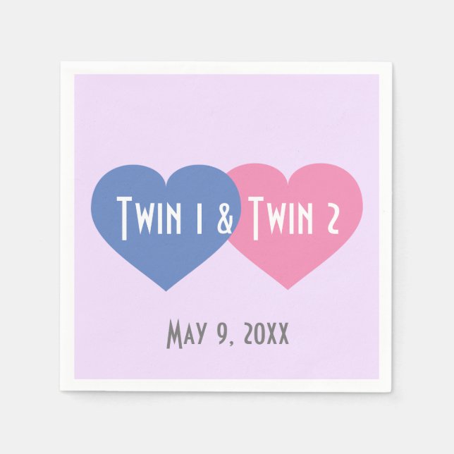 Twin Hearts Napkins Serviette (Vorderseite)