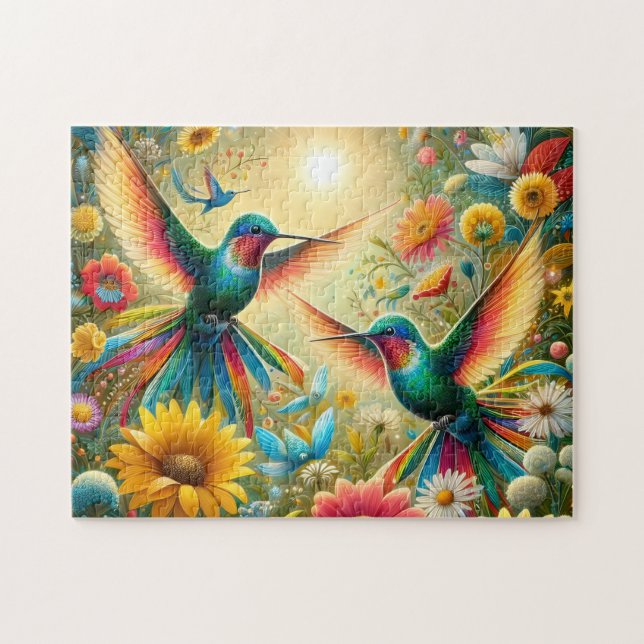 Twin Hummingbirds Sun (Horizontal)