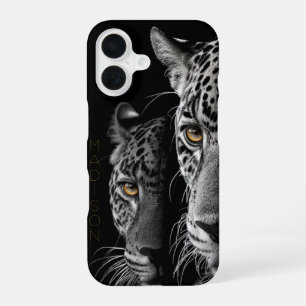 Twin Jaguars - Amber Eyes (anpassbar) iPhone 16 Hülle