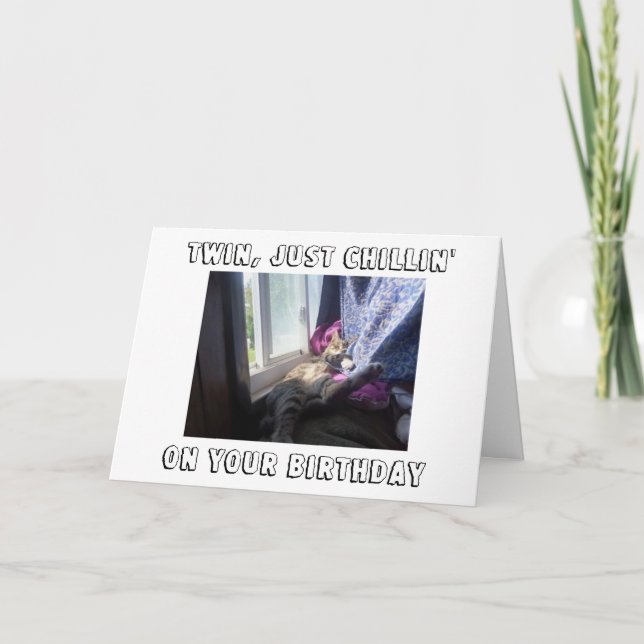 ***TWIN**** KINDER" AM "GEBURTSTAG" KARTE (Vorderseite)