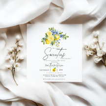 Twin Lemon Blue Citrus Fruit Summer Baby Dusche