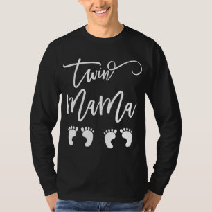 Twin Mama Funny Sprichwort für Junge Mutter Zwei M T-Shirt