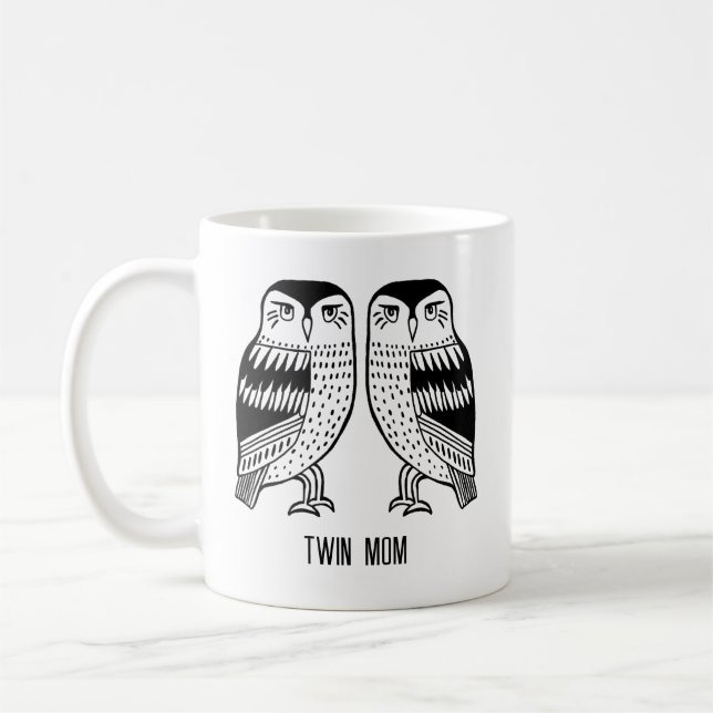 TWIN MAMA Owles Niedlich Simple Modern Minimalisti Kaffeetasse (Links)