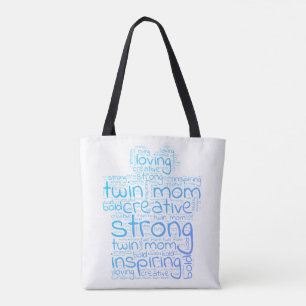 Twin Mama Word Cloud Tasche