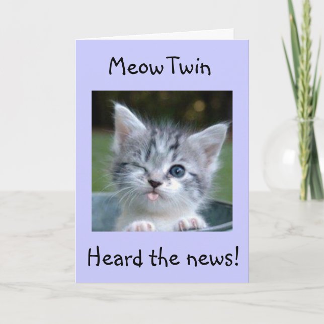 **TWIN**MEOW-FLIRTING MIT 50! WOW-HAPPY BIRTHDAY KARTE (Vorderseite)