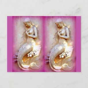 twin mermaids lavande et cartes postales roses