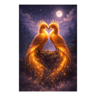Twin Phoenixes of Eternal Light Fotodruck