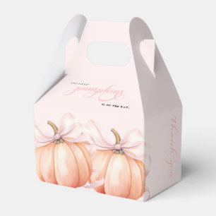 TWIN Pink Bow Kürbis Baby Shower Geschenkbox Geschenkschachtel