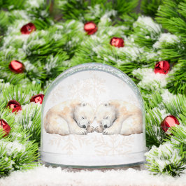 Twin Polar Bears Double Snuggles Schneekugeln