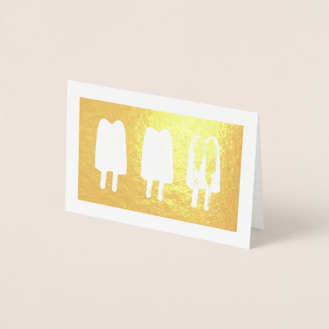 Twin Pop Popsicles Ice Lollies Print Folienkarte (Vorderseite)