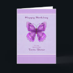 Twin Sister Birthday Card - Lila Schmetterling Karte<br><div class="desc">Fröhliche Lila Butterfly Geburtstagwünsche</div>