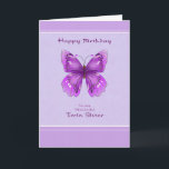 Twin Sister Birthday Card - Lila Schmetterling Karte<br><div class="desc">Fröhliche Lila Butterfly Geburtstagwünsche</div>