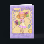 Twin Sister Birthday Card - Niedliches kleines Mäd Karte<br><div class="desc">Twin Sister Birthday Card - Niedliches kleines Mädchen</div>
