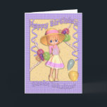 Twin Sister Birthday Card - Niedliches kleines Mäd Karte<br><div class="desc">Twin Sister Birthday Card - Niedliches kleines Mädchen</div>