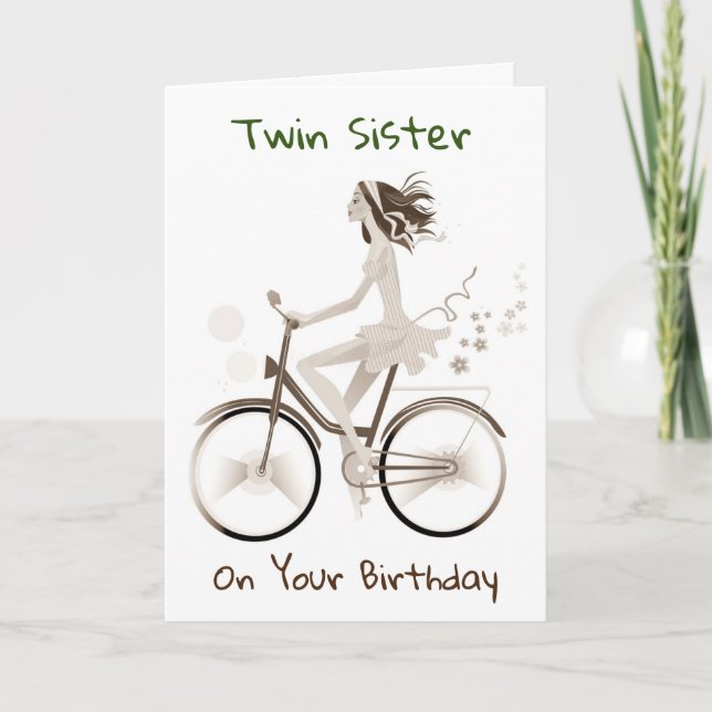 **TWIN SISTER** ENJOY YOUR BIRTHDAY CARD KARTE (Vorderseite)