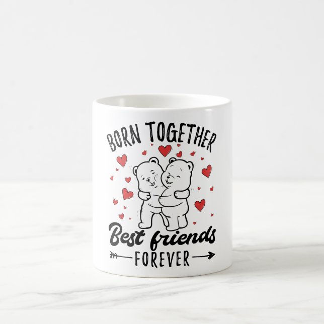 Twin Sister Twins Geschenk Kaffeetasse (Mittel)
