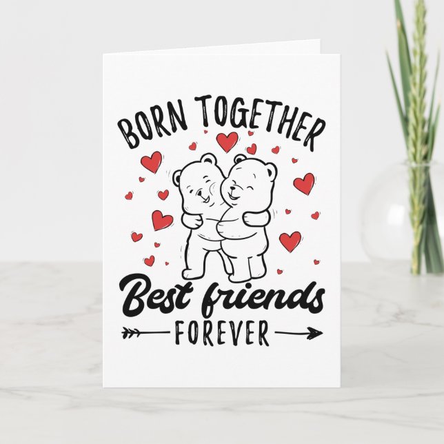 Twin Sister Twins Karte (Vorderseite)