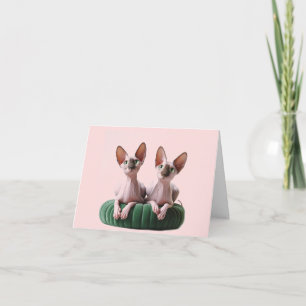 Twin Sphynx Toute Occasion Carte de voeux