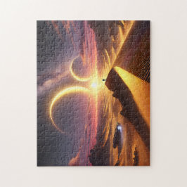 Twin Suns Wüsten-Sci-Fi-Alien-Landschaft