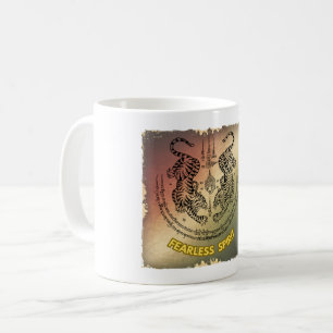 Twin Tigers Sak Yant Tasse   Furchtloser Geist