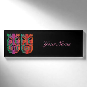 Twin Tiki Skulptur Thunder_Cove Namenschild