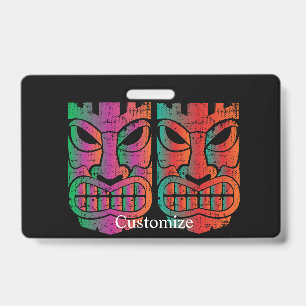 Twin Tiki Skulpturen Thunder_Cove Badge Halter Ausweis