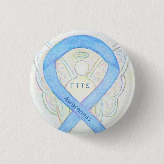 Twin to Twin Transfusion TTTS Awareness Ribbon But Button (Vorderseite)