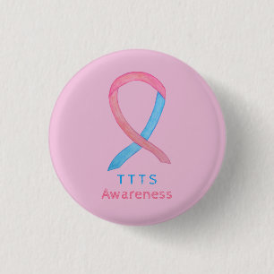 Twin to Twin Transfusion TTTS Awareness Ribbon But Button