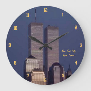 Twin Tower Große Wanduhr