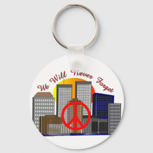 Twin Tower-Kunst-Geschenke während alles Alters Schlüsselanhänger