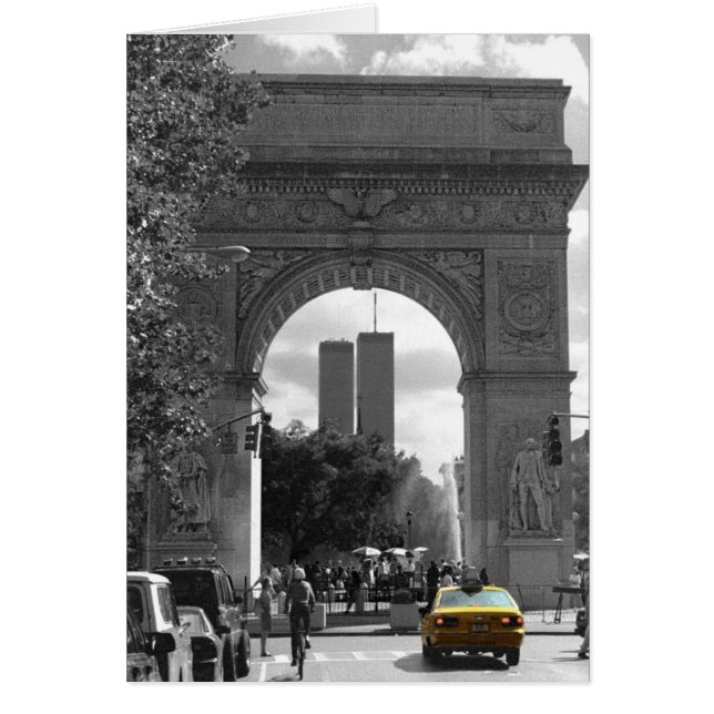 Twin Tower von 5. Allee.  Leere Karte (Vorne)