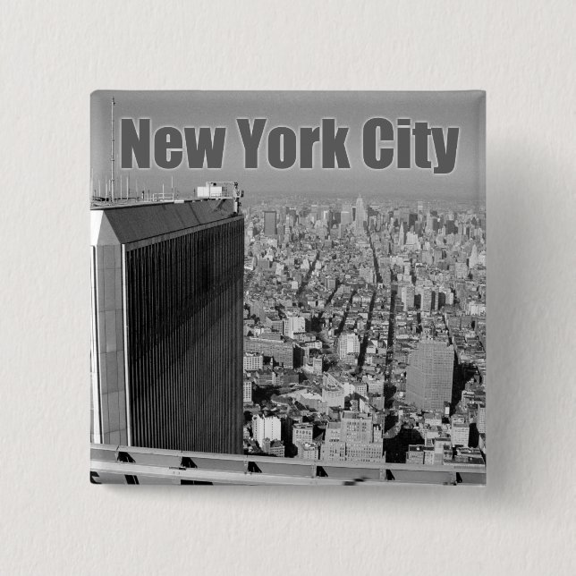 Twin Towers World Trade Center NYC Button (Vorderseite)
