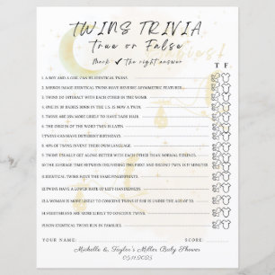 Twin Trivia Game True oder False