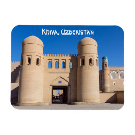 Twin-turreted West Gate - Chiwa, Usbekistan Magnet