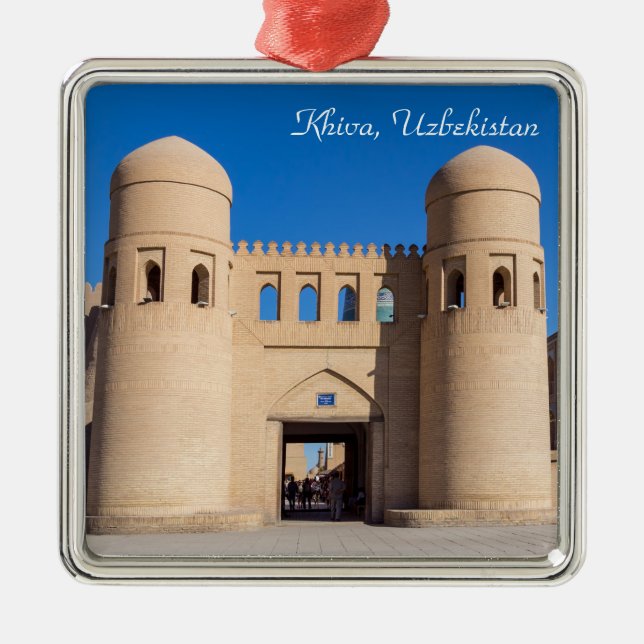 Twin-turreted West Gate - Chiwa, Usbekistan Ornament Aus Metall (Vorne)