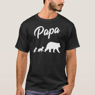 Twin Vater Papa Bear Zwei Cubs 2 Kinder Vater Tag T-Shirt
