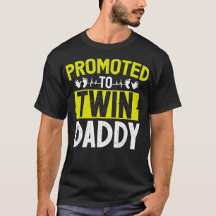 Twin Vater Promoted Schwangerschaft Ankündigung Ba T-Shirt