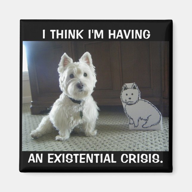 Twin Westies Foto Magnet (Vorne)