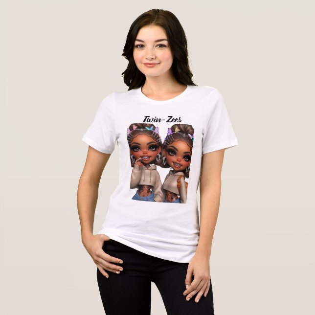 Twin-Zees Luxus-Chibi-Puppe Tri-Blend Shirt (Vorderseite voll)