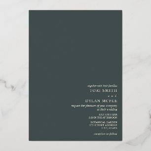Twine Globes Emerald Mariage Foil Invitation